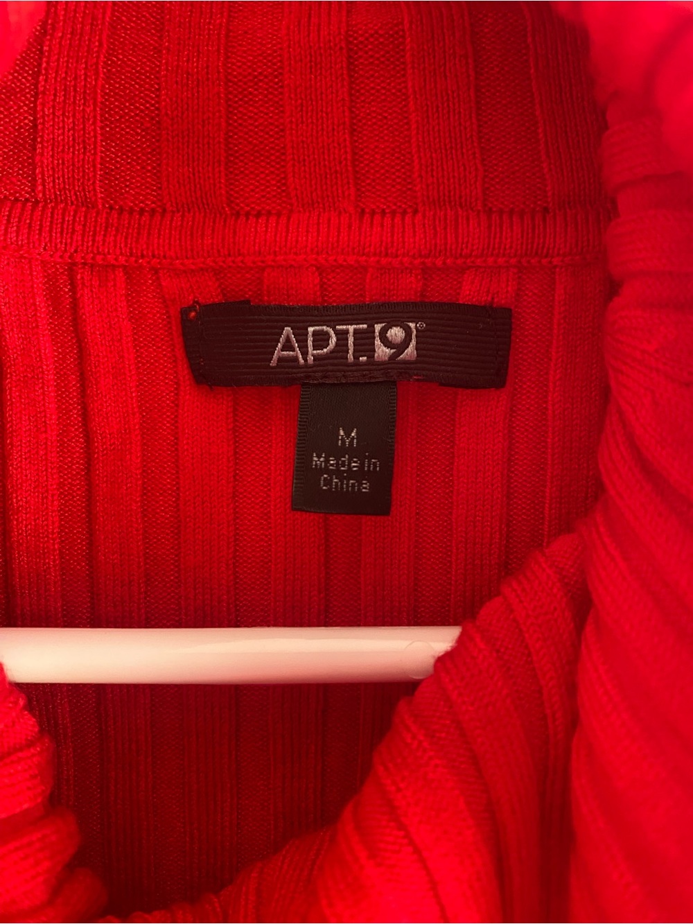 Apt. 9 Vibrant Red Ribbed Knit Top